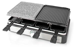 Nedis FCRA300FBK8 - Raclette grill med tillbehör 1400W/230V