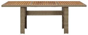 Trädgårdsbord brun 200x100x74 cm konstrotting