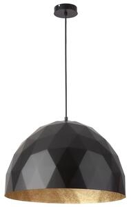 Ljuskrona med upphängningsrem DIAMENT 1xE27/60W/230V diameter 50 cm svart /gyllene