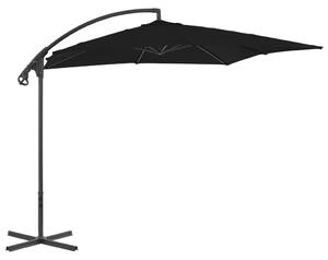 Frihängande parasoll med stålstång 250x250 cm svart