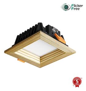 APLED - LED-lampa SQUARE WOODLINE LED/3W/230V 3000K 9x9 cm tall massivt trä