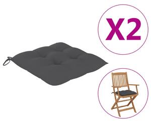 Stolsdynor 2 st antracit 40x40x7 cm tyg
