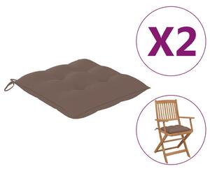 Stolsdynor 2 st taupe 50x50x7 cm tyg
