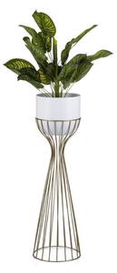 Blomkruka av metall LOFT 68x20 cm guld/vit