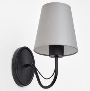 Vägglampa MALBO 1xE27/15W/230V grå/svart