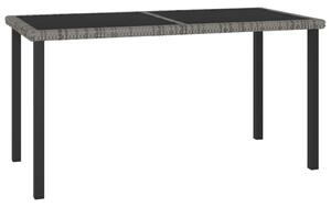 Trädgårdsbord grå 140x70x73 cm konstrotting