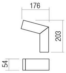 Redo 90510 - LED vägglampa för utomhusbruk WOODY LED/10W/230V IP54 antracit