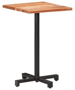 Cafébord med levande kanter 50x50x75 cm massivt akaciaträ