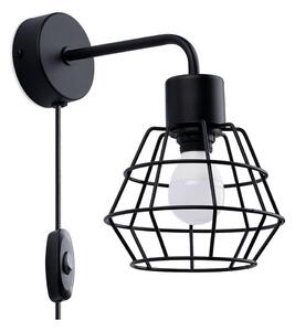 Sollux SL.1164 - Vägglampa SUBA 1xE27/15W/230V svart