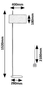 Rabalux 74240 - Golvlampa NARMIN 1xE27/40W/230V