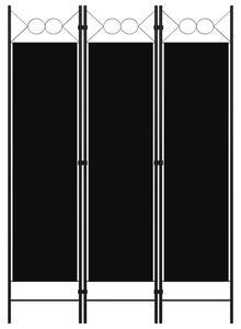 Rumsavdelare 3 paneler svart 120x180 cm