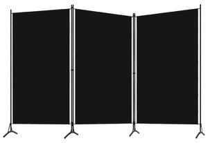 Rumsavdelare 3 paneler svart 260x180 cm