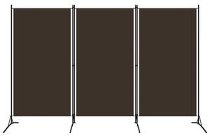 Rumsavdelare 3 paneler brun 260x180 cm
