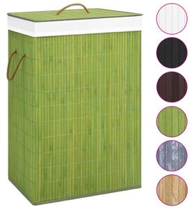 Tvättkorg bambu grön 72 L