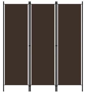 Rumsavdelare 3 paneler brun 150x180 cm