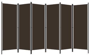 Rumsavdelare 6 paneler brun 300x180 cm