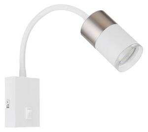 Globo 57851W - Väggspotlight BRISBON 1xGU10/25W/230V vit/krom