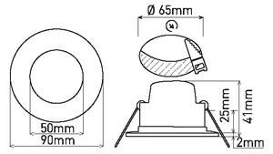 Infälld LED badrumsbelysning BONO LED/7W/230V 4000K IP65 vit