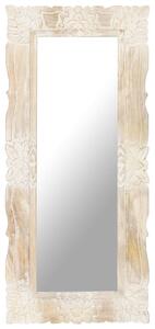 Spegel vit 110x50 cm massivt mangoträ