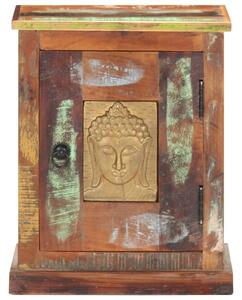 Nattduksbord med buddha-utsmyckning 40x30x50 cm återvunnet trä