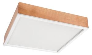 Taklampa OAK SQUARE 4xE27/15W/230V 48x48 cm ek/vit