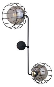 Vägglampa SOLO BLACK 2xE27/60W/230V svart/gyllene