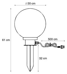 Moderne tafellamp smoke 61 cm IP44 - Moshi