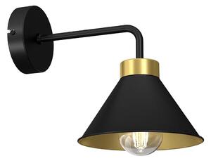 Vägglampa DEMET 1xE27/60W/230V svart/guld