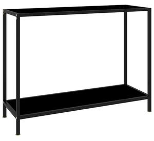 Konsolbord svart 100x35x75 cm härdat glas