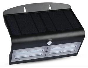 LED Solcell väggbelysning med sensor LED/7W/3,7V 4000K IP65 svart