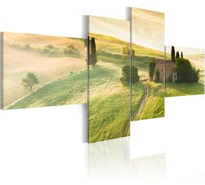Canvas Tavla - The tranquillity of Tuscany - 100x45