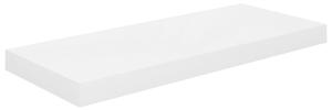 Svävande vägghylla vit högglans 60x23,5x3,8 cm MDF