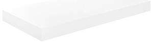 Svävande vägghylla vit högglans 50x23x3,8 cm MDF