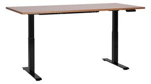 Bina Skrivbord 72x160 cm - Mörkt trä/Svart