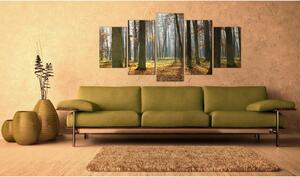 Canvas Tavla - A nice forest landscape - 100x50