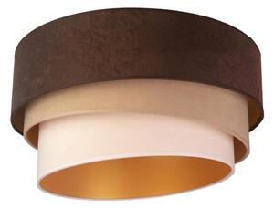 Duolla - Taklampa DEVON 1xE27/40W/230V diameter 45 cm brun/beige