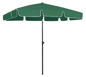 Strandparasoll grön 200x125 cm - Grön
