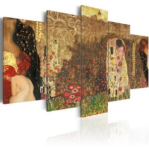 Canvas Tavla - Klimt's muses - 100x50