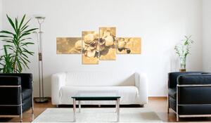 Canvas Tavla - Orkidéer i sepia - 100x45