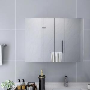 Spegelskåp för badrum vit 80x15x60 cm MDF