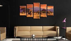 Canvas Tavla - Africa: Elephants - 100x50
