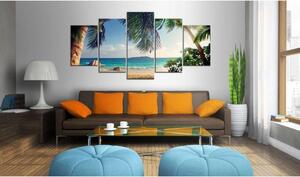 Canvas Tavla - Under palm trees - 100x50