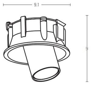 Zambelis Z11107-B - LED Infälld spotlight LED/7W/230V CRI90 svart