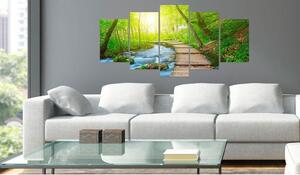 Canvas Tavla - Sunny Forest - 200x100