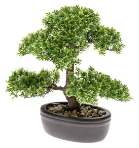 Emerald Konstväxt bonsaiträd fikus mini grön 32 cm 420002