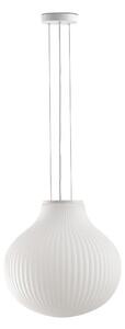 FARO 28301 - Ljuskrona med textilsladd ISABELLE 1xE27/15W/230V diameter 40 cm vit