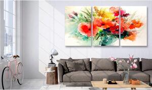 Canvas Tavla - Watercolor Bouquet - 60x30
