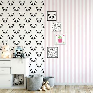 Noordwand Fabulous World Tapet Stripes vit och rosa 67103-4