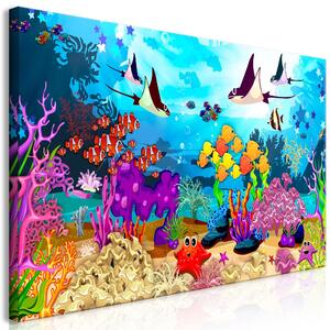 Canvas Tavla - Underwater Fun Wide - 70x35