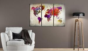 Canvas Tavla - World - Mosaic of Colours - 90x60